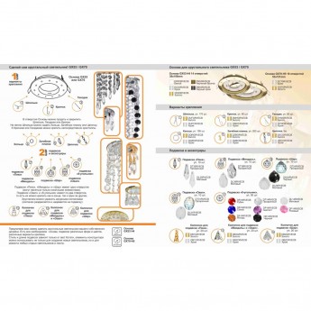 Набор ECOLA "Сделай сам Хрустальный светильник" Подвеска Шар Черный большой, упаковка 10шт