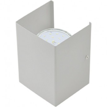 Светильник ECOLA GX53-N52 настенный бра прямоугольный серый 2* GX53 100х140х90 (1 из цв. уп. по 2)