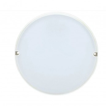 Светодиодный светильник ECOLA LED ДПП Круг накладной IP65 матовый белый 12W 220V 6500K 140x40