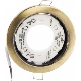 Встраиваемый светильник ECOLA FN5310ECB GX53 Черненая бронза